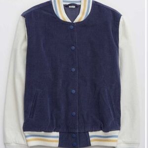 Aerie Corduroy Varsity Bomber Jacket